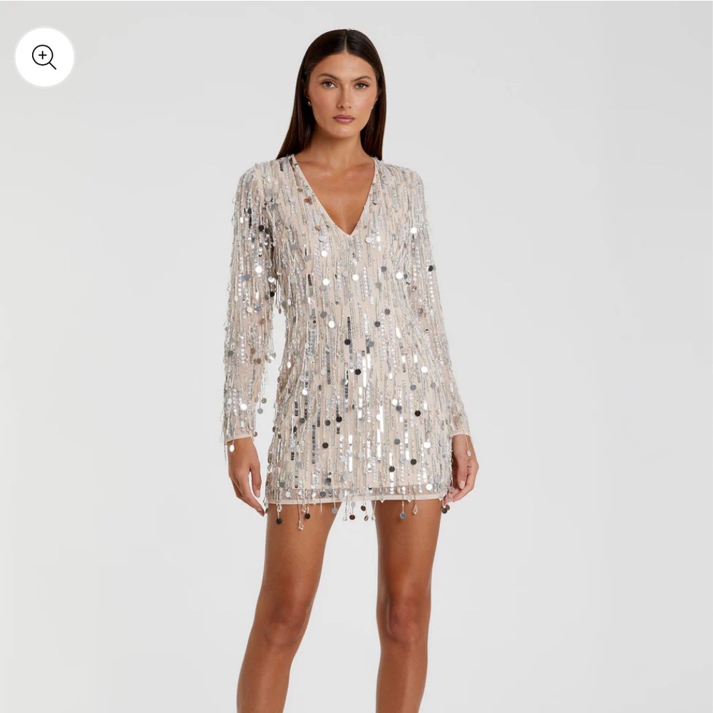 Mac Duggal NYE Holiday Mini Beaded Dress